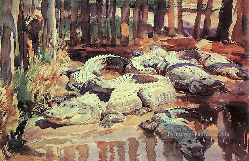 Aligators boueux John Singer Sargent Peintures à l'huile